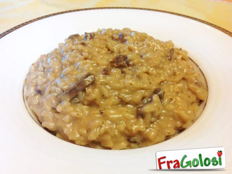 Risotto con panna e funghi