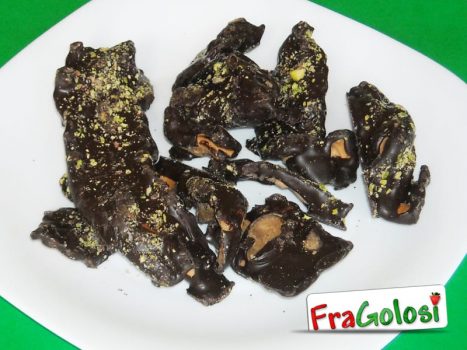 Chiacchiere al cioccolato fondente
