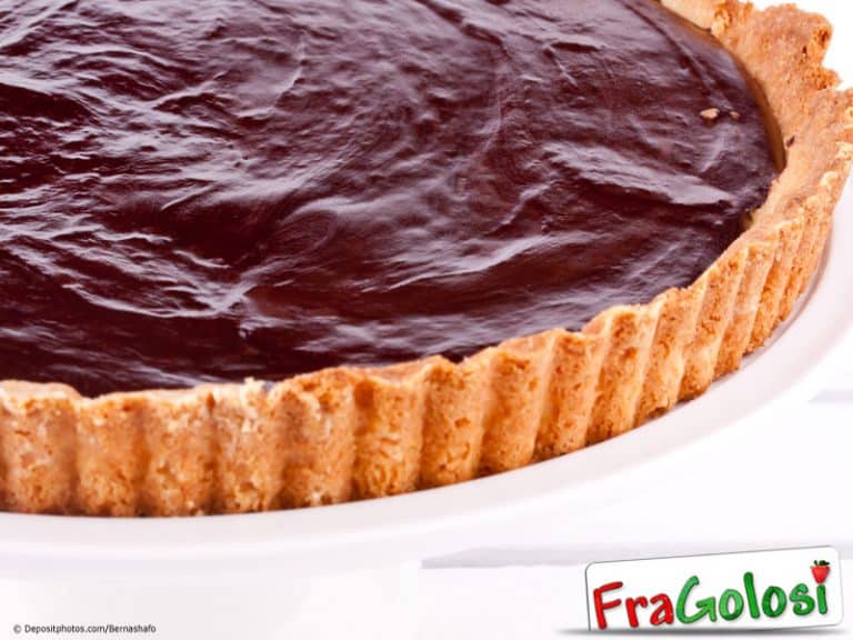 Crostata con ganache al cioccolato