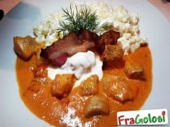 Pesce gatto in Salsa di Funghi porcini con Gnocchetti Ungheresi