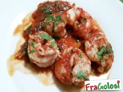 Gamberi flambé al pomodoro