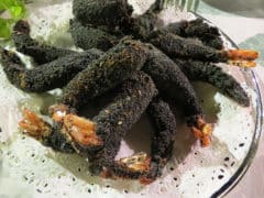 Gamberoni con Semi di Papavero