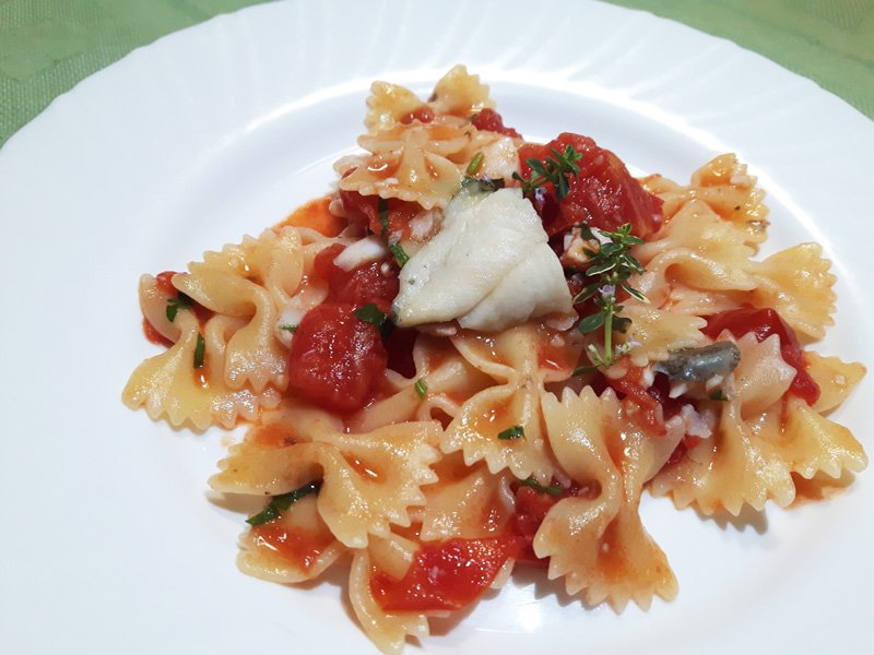 Pasta con Pesce San Pietro