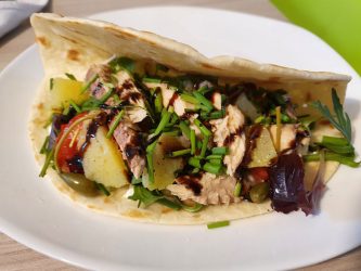 Piadina con filetti di sgombro