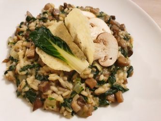 Risotto bietola e funghi