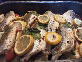 Spigola al forno