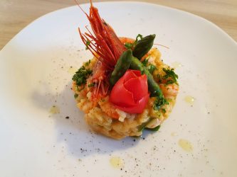 Risotto asparagi e gamberetti