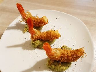 Gamberoni in pasta kataifi