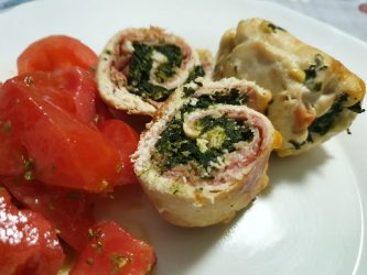 Involtini di pollo con spinaci