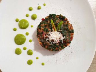 Risotto con bietola rossa