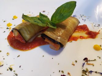 Involtini di melanzane con pesce spada