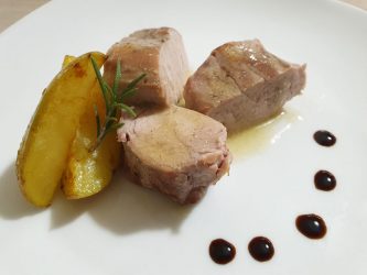 Filetto di maiale cotto a bassa temperatura