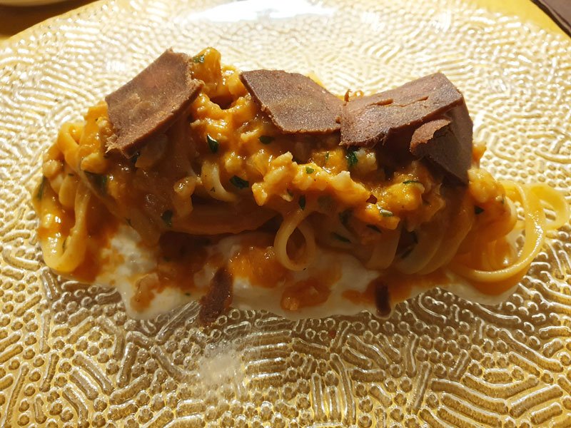 Linguine al ragù di gamberi