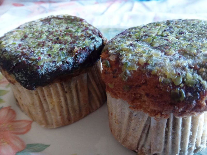 Muffin pistacchio e cioccolato bianco