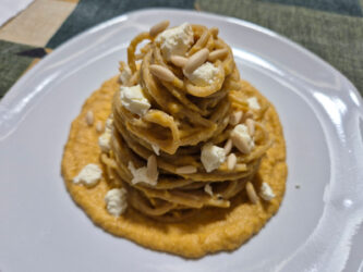 Pasta con crema di verdure