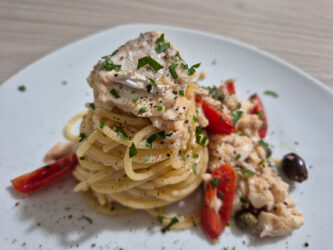 Pasta con ragù di dentice